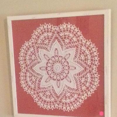 Framed doily 