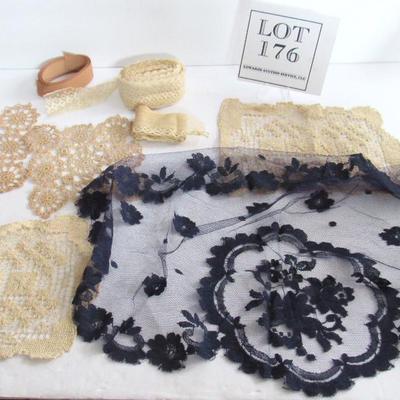 Lot of Smaller Size Fancywork and Vintage Lace Rolls