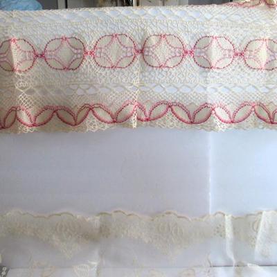 3 Vintage Long Fancy Table Runners