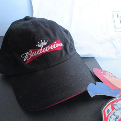Budweiser Lot: Never Used T Shirt, Baseball Cap, and Older Decals