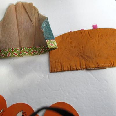 Old Halloween Tissue Paper Hats and Die Cuts