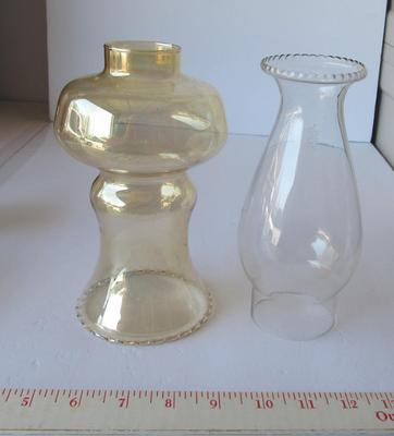Lot of Various Glass Shades, Fenton Fairy Lamp Top (no base), Etched Globe Shade