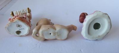 3 Vintage Figurines: Angel, Baby, Lady