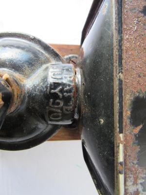 Antique Tin Wall Mount Coffee Grinder With Original Cover