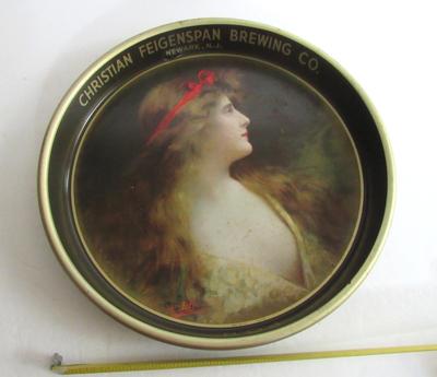 Large Christian Feigenspan Brewing Co Advertising Tray