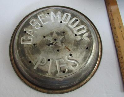Two Nice Old Pie Tins, Advertising Fasano and Case Moody