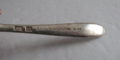 Vintage Hilton Inn Tokyo Small Demi or Condiment Spoon, Silver Plate