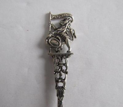 Vintage 800 Silver Silta Coffee Spoon, Zurich