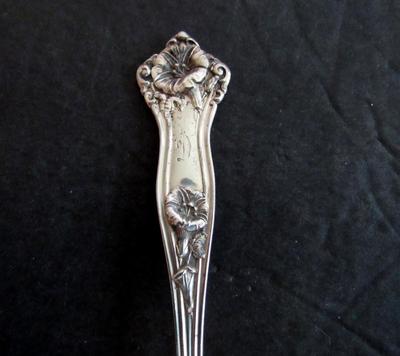 Antique Sterling Silver Teaspoon, Alvin, Morning Glory Pattern