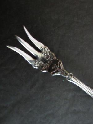 Pretty Antique Condiment or Pickle Fork, Wm Rogers, Berwick Pattern, 1904