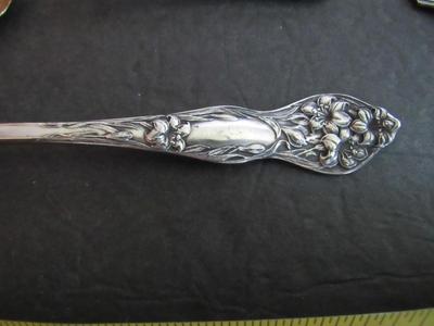 2 Antique Serving Spoons, Stratford Silver Co Lilyta Large Serving Spoon, And Other