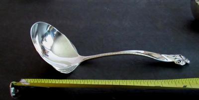 Fabulous Vintage Wallace Sterling Silver Ladle, Orchid Elegance Pattern