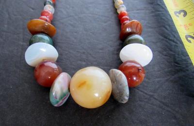Nice Heavy Polished Stone Chunky Necklace