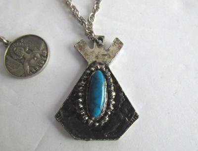 Vintage Charms From GCSAA and Necklace, 1980s-90s