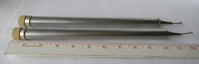 Unusual Metal Candlesticks With Metal Tops