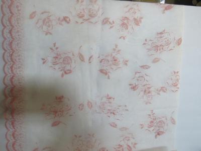 4 Pink and White Lace Curtain Panels, Read Description