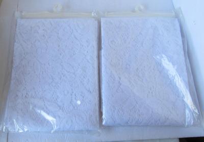 2 Floral Jacquard Lace Curtain Panels, 40x65