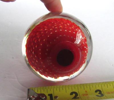 Old Controlled Bubble Glass Paperweight