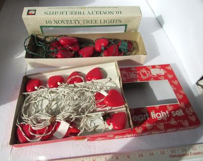 Christmas Novelty Lights, 2 Sets, Heart Shaped