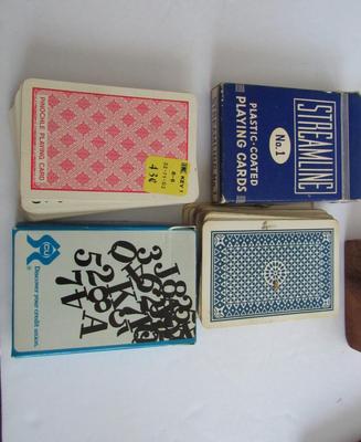 Old Wood Cribbage Boards and Cards
