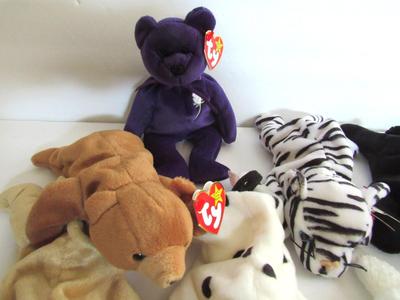 Lot of 7 Older Beanie Babies