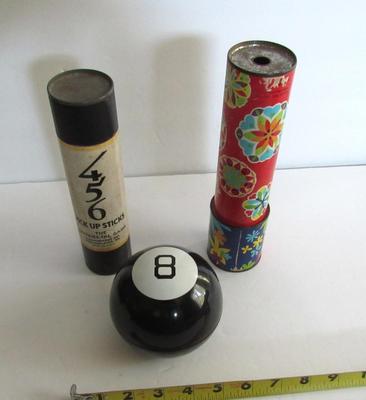 Older Kid's Toys: Magic 8 Ball, Pick Up Sticks, Kalidescope
