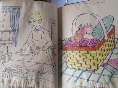 Vintage Kids Coloring Books, Newer Fun Pads, Huge Red Riding Coloring Book, More