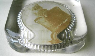 Antique Paperweight with image of Kitten