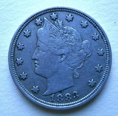 United States 1883 "V" Nickel