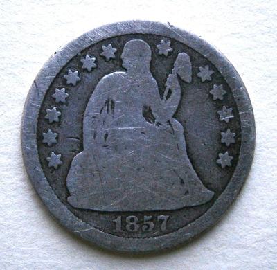 United States 1857 Silver Dime
