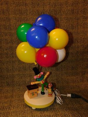 Vintage Clown + Dog Nightlight 19" Balloon Vendor