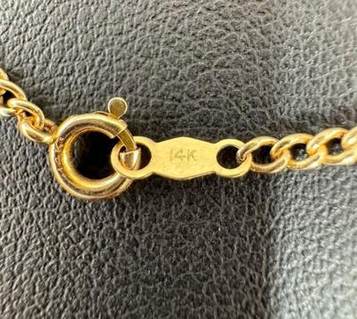 14 k gold cross chain 22 in