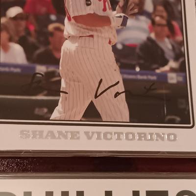 LOT 91B: Set of (12) 'Philadelphia Phillies Past & Present' Baseball Cards Plaque