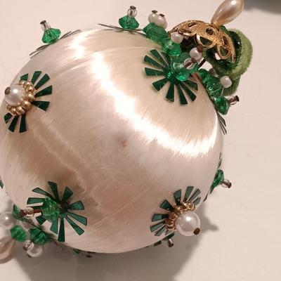LOT 99B: Set of (12) Vintage Handmade Bead Ornaments