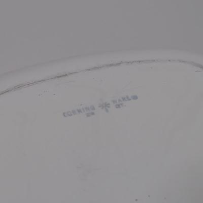 LOT 126L: Pyrex Early American Covered Casserole Dish, Corningware Cornflower Blue Casserole Dishes & More