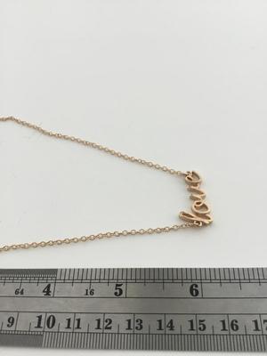 Gold tone love marked fashion collar necklace