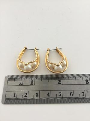 Gold tone fashion dangle earrings