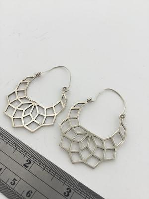 Silver tone fashion earrings