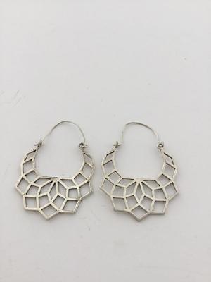 Silver tone fashion earrings