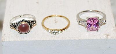 TRIPLE BONUS RINGS SET --3 Rings-Size 6½ to 6¾-- SEE DESCRIPTION