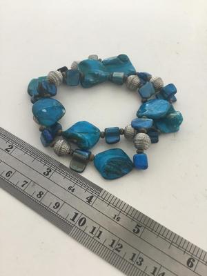 Blue stretchy 2 fashion bracelets