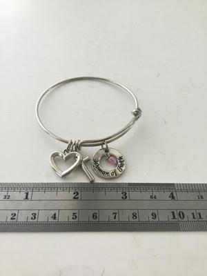 Woman of faith charm fashion bracelet