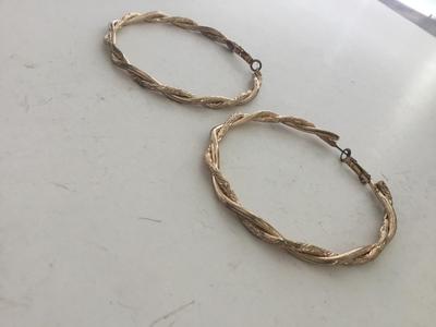 Gold tone big hoop earrings