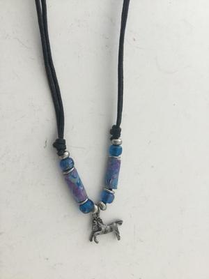 Unmarked horse pendant necklace