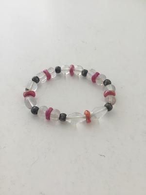 Clear stretchy beaded bracelet