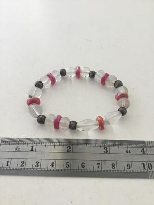 Clear stretchy beaded bracelet