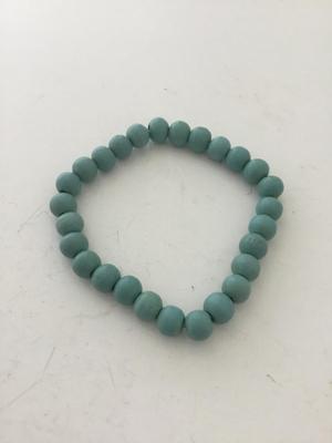 Light blue beaded stretchy fashion bracelet