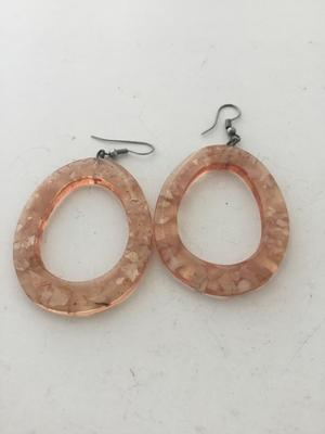 Light colored loop earrings