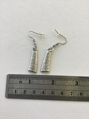 Beautiful silver tone fashion earrings