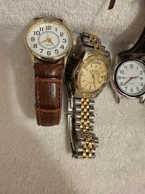 6 Mens Watches (Untested) Bulova, Beverly Hills Polo Club, Fake Rolex +